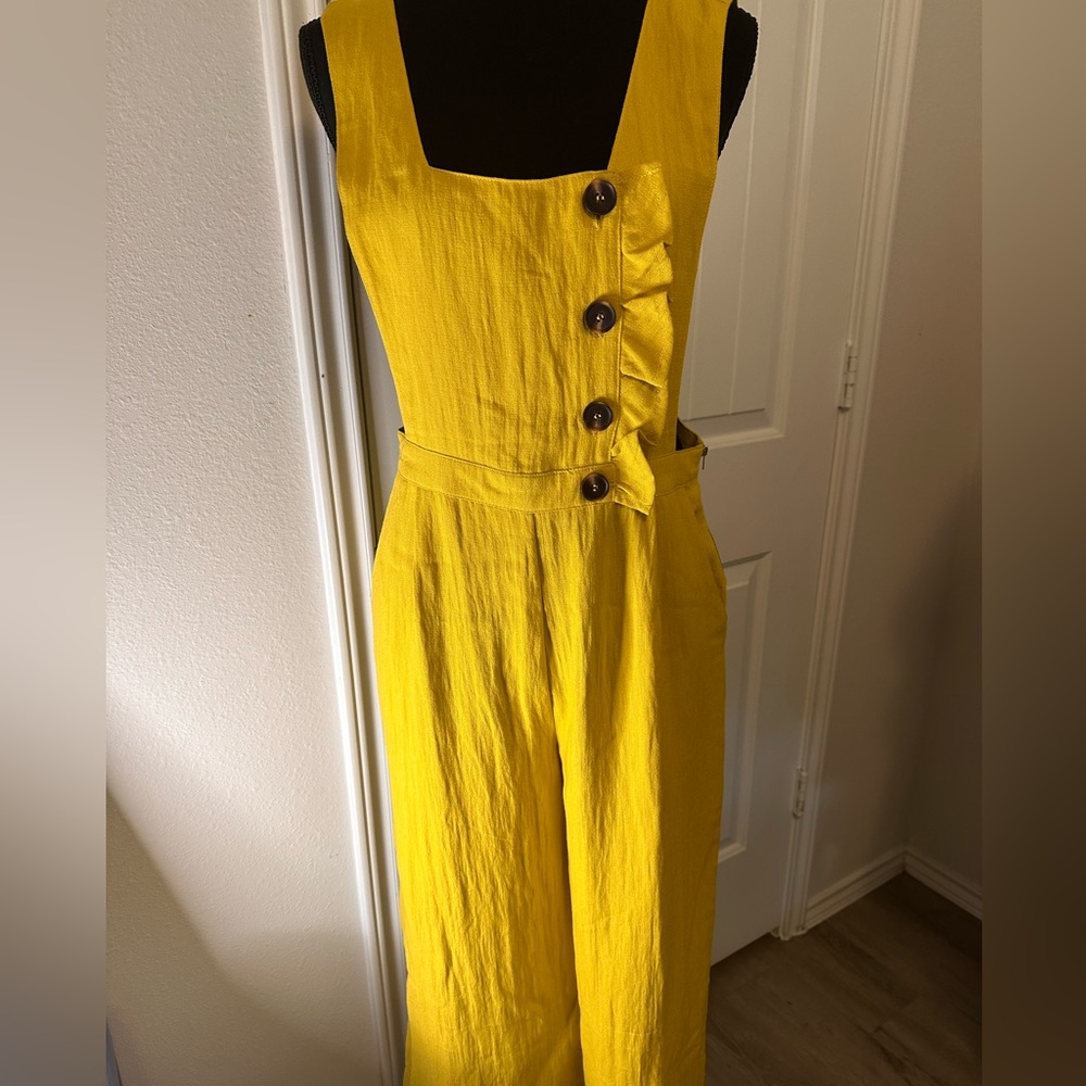 INTHEBEGINNING NWOT Mustard Yellow Jumpsuit